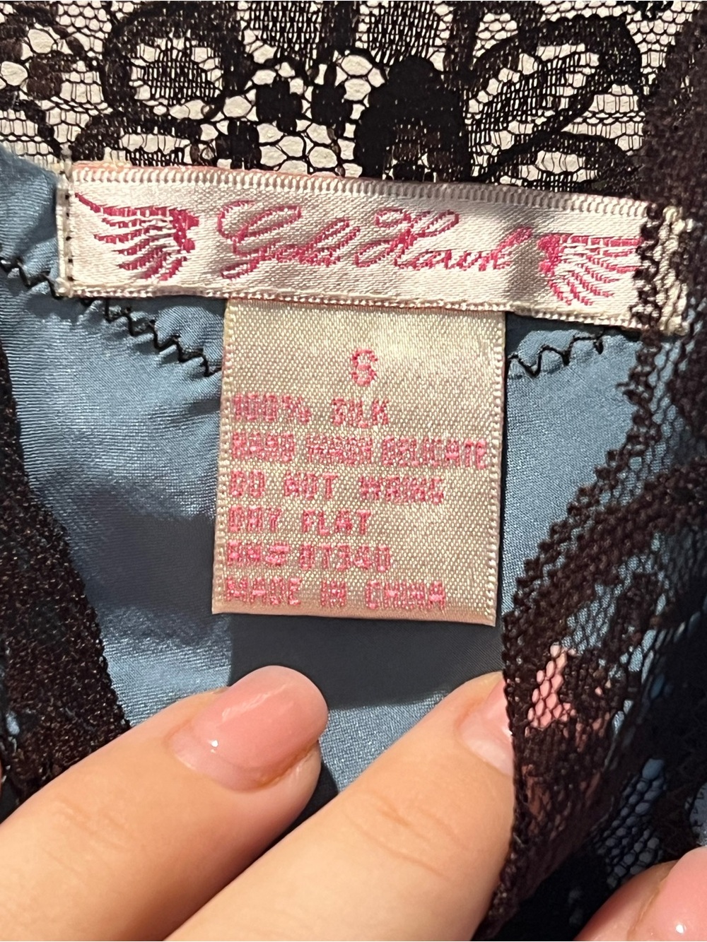 Gold Hawk Forget Me Not Silk Embroidered Midi Dress Small NWT - Picture 5 of 7